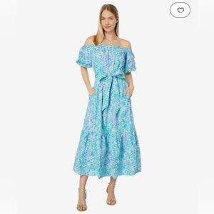Lilly Pulitzer off the shoulder Tamie Dress Size XL